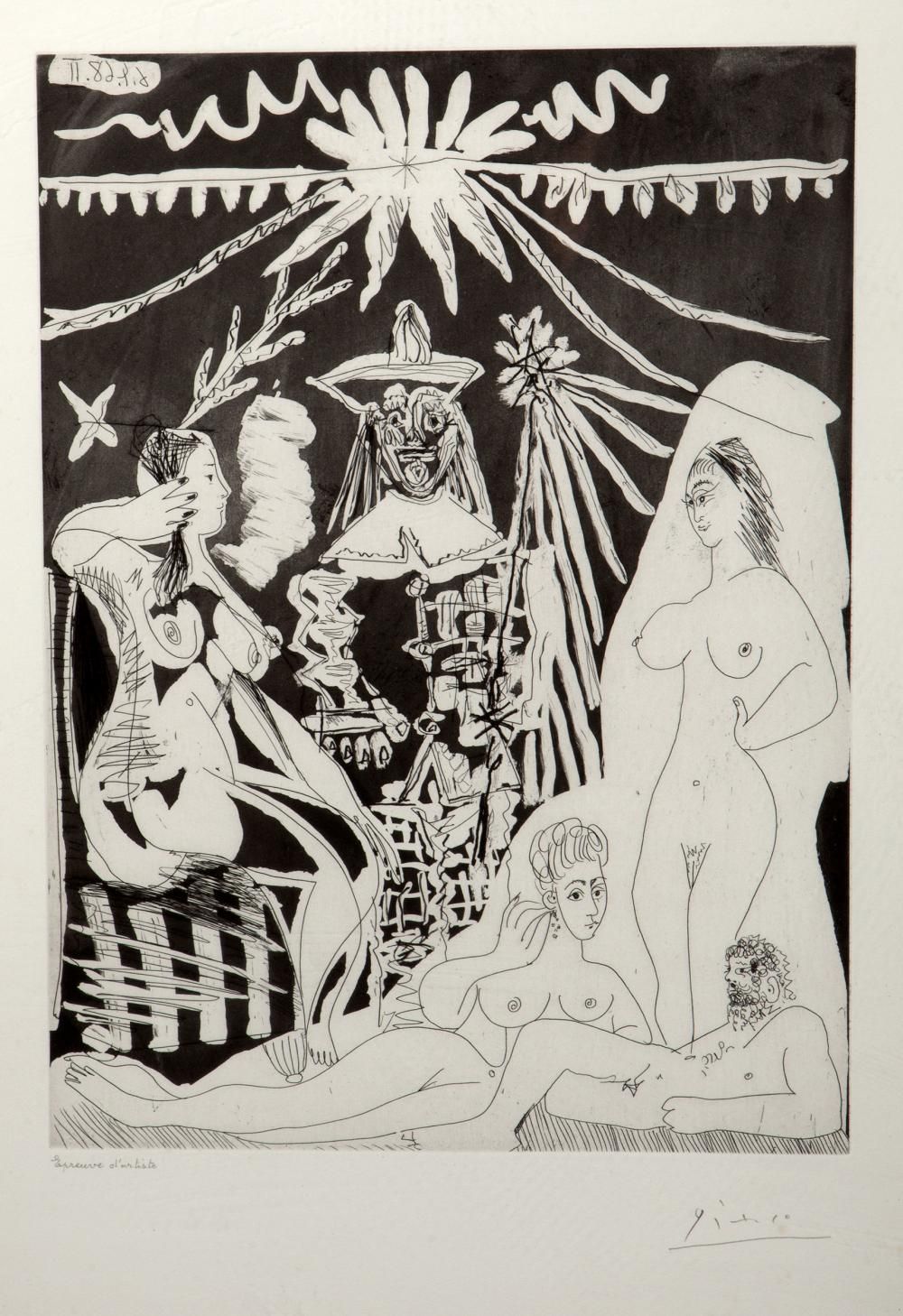 HOMME ALLONGE AVEC DEUX FEMMES